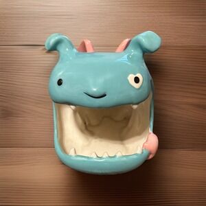 Blue Bulldog Frenchie Cupid Wings Candy Dish‎ Open mouth Ceramic Target 2011